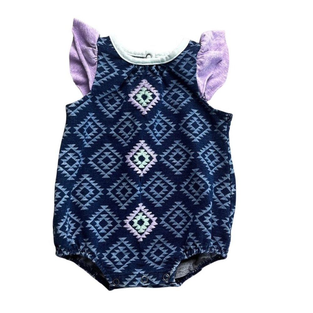 Miki Miette Baby Girls Embroidered Romper Size 3 Months